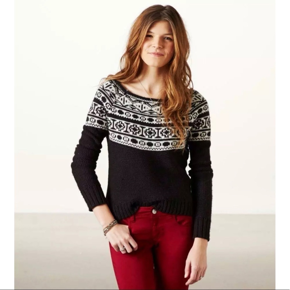 American Eagle fair isle sweater NWT